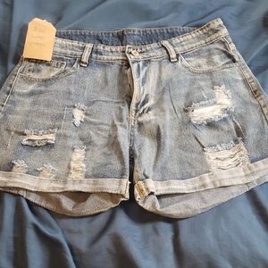Vintage Distressed Denim Shorts